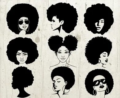 Black Woman SVG Bundle Afro Woman Silhouette Svg Files Etsy 