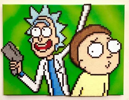 Rick and Morty! Pixel art pattern, Pixel art, Cross stitch p