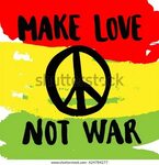 Стоковая векторная графика "Make Love Not War Handwriting Co