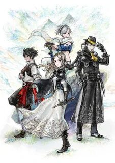 Bravely Default II Cast Art Bravely default, Cast art, Art