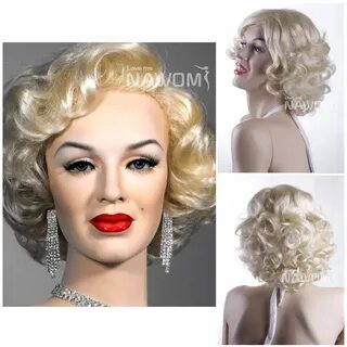 Marilyn Monroe Hairstyle Kanekalon Side Swept Bang Blonde Ne