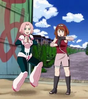 Sakura and Uraraka!! - Naruto x Boku No Hero Academia Crosso