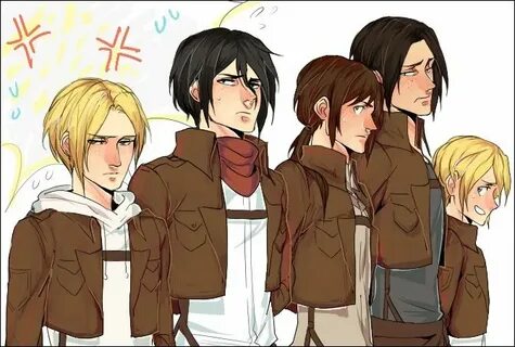 Shingeki no Kyojin - Mikasa, Annie, Sasha, Christa and Ymir 