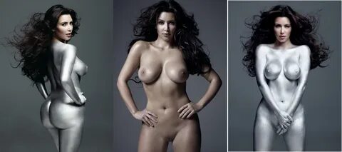 Kim Kardashian - nude outtakes for W Magazine and other Bust