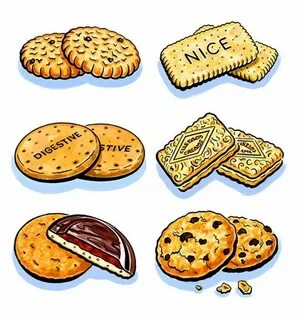 Biscuits, creative eye Food drawing, Illustration food, Dess