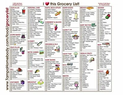 Food shopping list, Grocery list printable, Grocery list pri