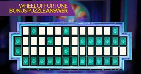 Wheel Of Fortune Bonus Puzzle Answer For Today Wheel of fort