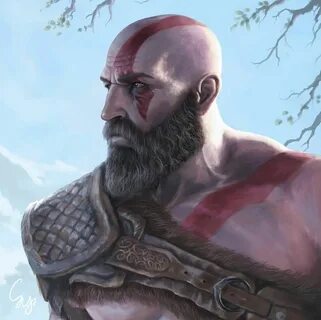 Kratos Kratos god of war, God of war, Beard