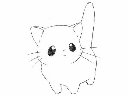 how to draw chibi cat for kids Милые рисунки, Рисунки, Белое