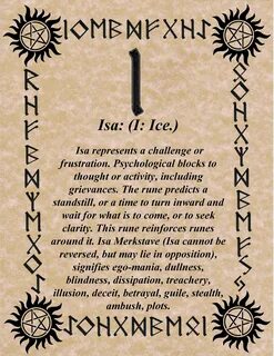 ICE RUNE NORSEWARLOCK.COM Runes meaning, Ancient runes, Elde