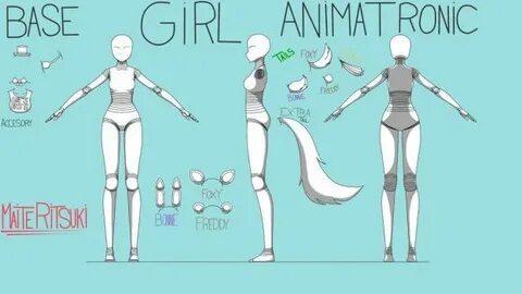 FNAF Base Girl Animatronic Humanized by MaiteRitsuki Fnaf dr