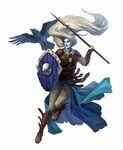 Female Sylph Cleric of Gozreh - Pathfinder PFRPG DND D&D 3.5