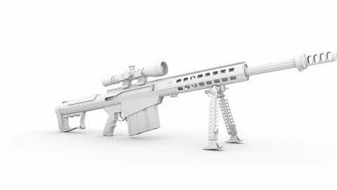 Barrett M107A1 - 3D Model by PanRoussakis