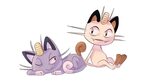 Alolan Meowth + Original Meowth Cute pokemon pictures, Pokem