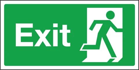 emergency exit sign transparent - Clip Art Library