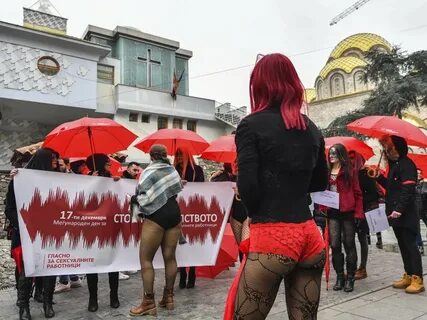 Seksualni radnici marširali Skopljem (FOTO)
