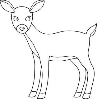 deer body outline Free clip art, Clip art, Coloring pages