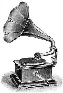 vintage illustration of a phonograph record player Imagens v