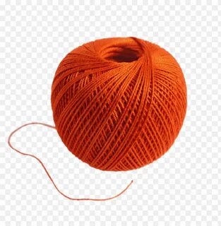 ball of orange wool PNG image with transparent background TO