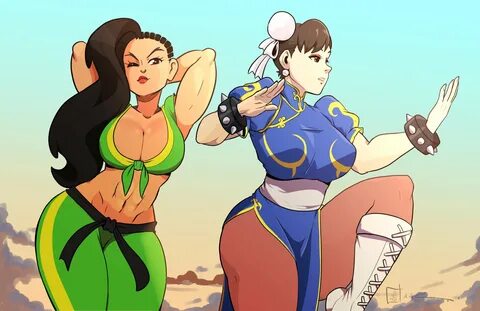 Aaron Schmit na Twitterze: "Patreon Pinup - Chun Li & Laura 