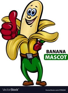 Banana mascot Royalty Free Vector Image - VectorStock