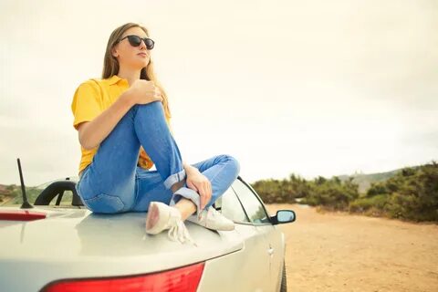 Free photo: Woman Wears Yellow Shirt and Blue Denim Jeans Si