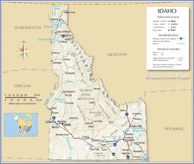 Idaho map - Kvotka.ru