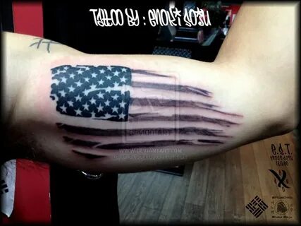 I love my firefighter Flag tattoo, American flag tattoo, Pat