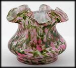 Fenton Vasa Murrhina Rose Aventurine Art Glass Vase Pink and