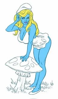 Sexy Smurfette by Chris Wahl Girl cartoon characters, Smurfe