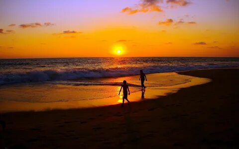 Mobile wallpaper: People, Nature, Sunset, Sea, Beach, Sand, 