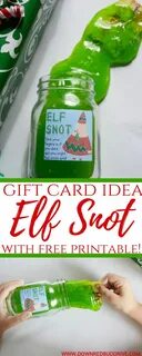 Elf Snot Gift Card Gifts Christmas DIY Christmas Craft Chris