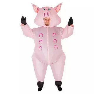 Розовый поросенок надувные забавные костюмы для взрослых Ани