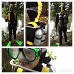 Caroline made this awesome scuba diver costume with Jalie 31