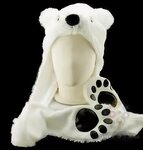 Google Polar bear plush, Bear costume, Polar bear