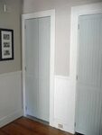 louvered to beadboard closet doors - Vintage Simple Home Clo