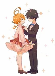 Emma and Ray, by Pixiv Id 6709556 Neverland, Anime fanart, A