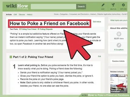 How to Poke a Friend on Facebook: 10 Steps (with Pictures)