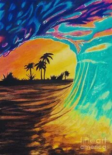 Sunset paradise Drawing by Melanie Nadeau Fine Art America