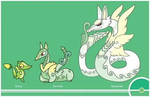 Cosmopoliturtle Pokemon Redesign #495-496-497 - Snivy, Servi