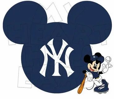 Printable DIY Mickey Mouse New York Yankees baseball Iron on