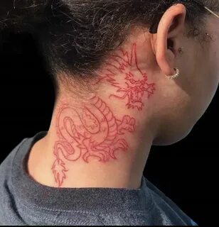 Pin by ! on tatted* Neck tattoos women, Dragon tattoo neck, 