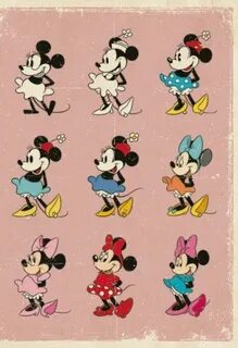 Evolution of Minnie Mouse vintage, minnie mouse и evolution