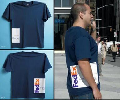 This shirt from FedEx is creative and attention-grabbing. Th