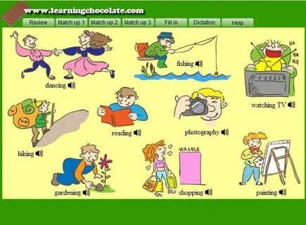 Hobbies Vocabulary English-Guide.org
