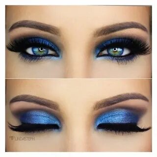 Royal Blue eyeshadow Blue eye makeup, Eye makeup, Blue makeu