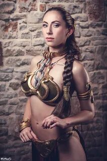 AlyCat Cosplay as Slave Leia - Nerd Reactor