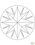 Printable Compass Rose - NEO Coloring