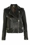 Black Leather Biker Jacket - ShopperBoard