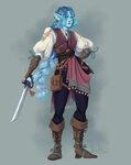 Art Water Genasi Monk Pirate : DnD Pathfinder character, Cha